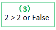 2 > 2 or False image
